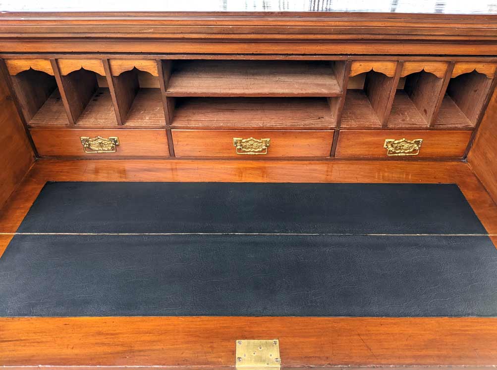 Antique writing desk after restoration