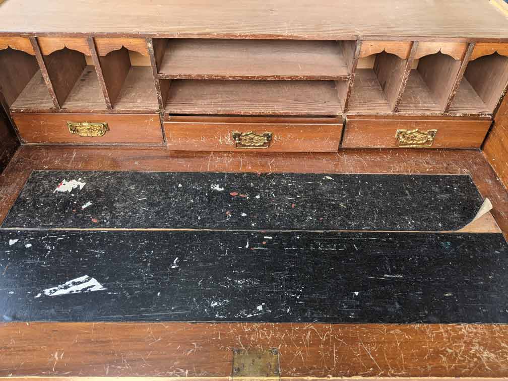 Antique writing desk before restoration
