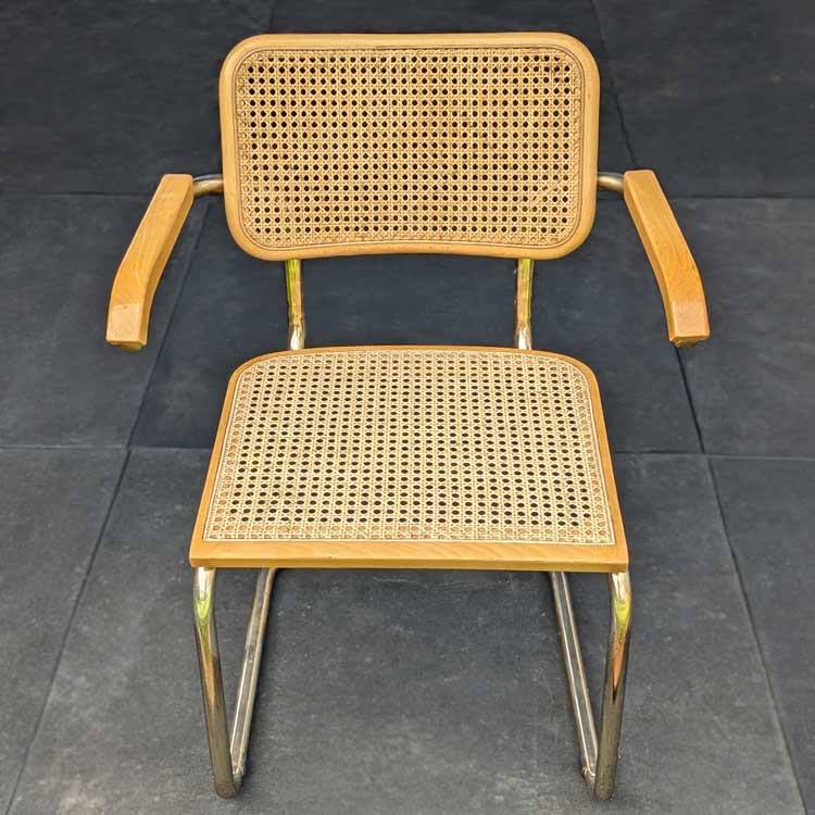 Cane chair after repair