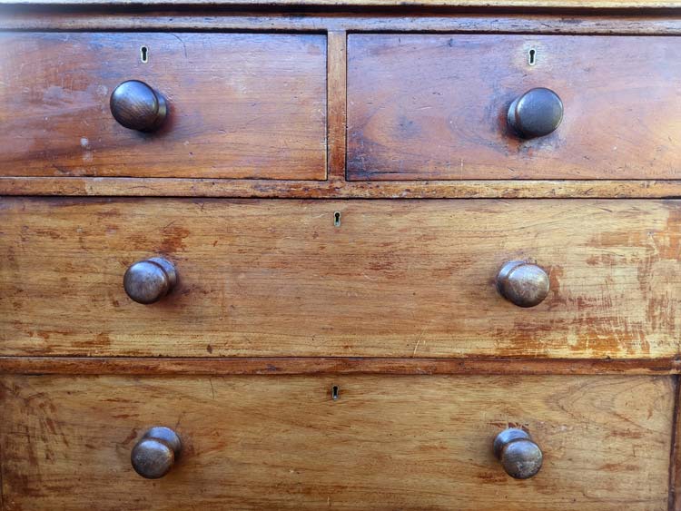Cedar chest before restoration